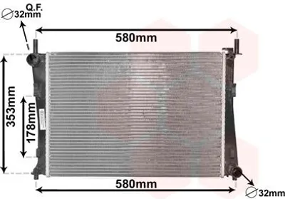 Produktbild von Van Wezel Wasserkühler für Ford Fiesta Fusion Mazda 2