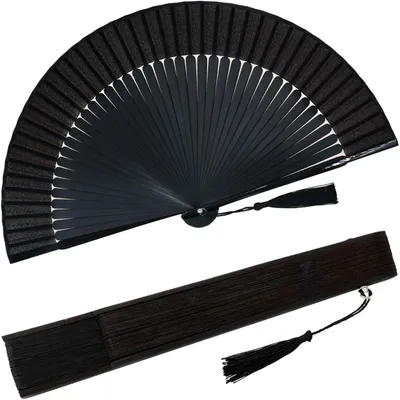 Productafbeelding van Set van 2 Vintage Vouwfans voor Decoratie en Persoonlijk Gebruik