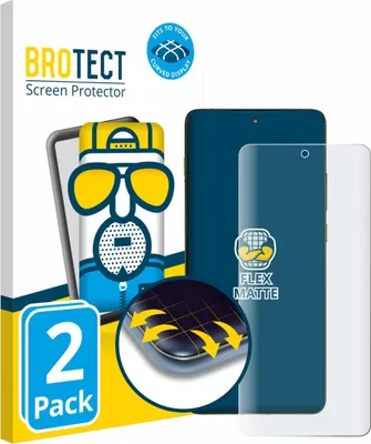 Produktbild von 2x BROTECT Fullscreen Schutzfolie für Motorola Edge 70 Displayschutz Folie Fullcover Matt Entspiegelungsfolie