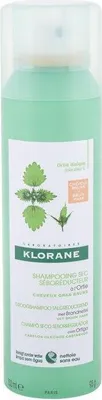 Image de Shampooing sec à l'huile d'ortie pour contrôler les cheveux gras et foncés de Klorane 150 ml