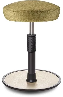 Produktbild von Sitz- Stehhocker Free Regular Hutsitz Camira Rivet Senfgelb schwarz /creme.