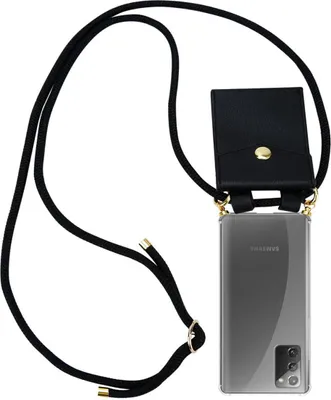 Produktbild von Cadorabo Hülle für Samsung Galaxy NOTE 20 Schutzhülle in Schwarz Handy Kette Silikon Kordel abnehmbares Etui