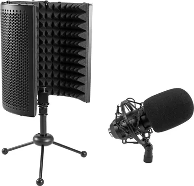 Produktbild von OMNITRONIC Set MIC CM-78MK2 Großmembran-Kondensatormikrofon + AS-04 Tisch-Mikrofon-Absorbersystem (20000919)