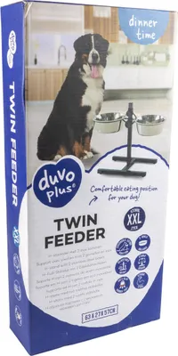 Immagine prodotto di Duvo+ Twin Feeder H supporto per doppia ciotola + ciotole, dimensioni: XXL