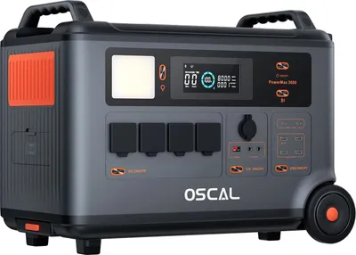 Produktbild von Powermax 3600 - Tragbare Powerstation - 3600Wh LiFePO4 - - Display - Heimspeicher Notstrom - Gold