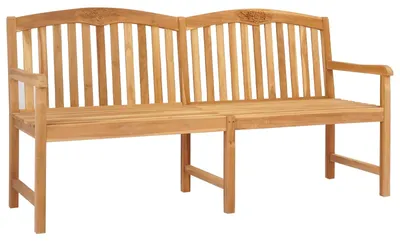 Immagine prodotto di vidaXL Panchina a forma di rosa realizzata a mano, naturale, 150 x 60 x 90 cm, legno massello di teak