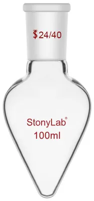 Recuperatiekolf 100 ml, Borosilikatglas, 24/40 NS, birnenförmig