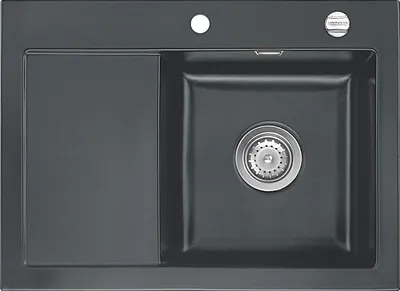 Produktbild von Flächenbündige Spüle MERA 70 F Schiefer mit Becken rechts u. Excenterbedienung