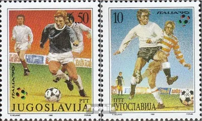 Produktbild von Briefmarken Jugoslawien 1990 Mi 2412-2413 (kompl.Ausg.) postfrisch Fußball-WM