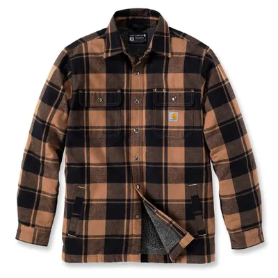 Produktbild von Carhartt Heavyweight Flannel Sherpa Hemd (Brown,M)
