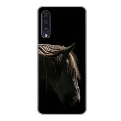 Produktbild von MuchoWow® Handyhülle Schutzhülle Hülle für Samsung Galaxy A50 Pferd - Tiere - Weiß Silikon Softcase Handy Hülle - Mobiltelefonhülle