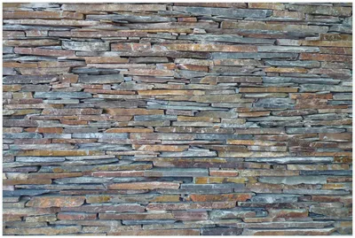 Produktbild von Wallario Premium Glasbild, freischwebende Optik, kräftige Farben, Größe 90 x 60 cm Motiv Natursteinmauer in grau braun