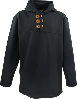 Produktbild von Übergrössen Sweatshirt mit Kapuze und Knopfleiste LAVECCHIA Black 3XL