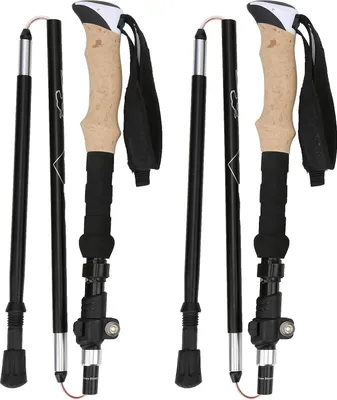 Produktbild von Famanu Wanderstöcke Set - Leicht und Langlebig - Für Outdoor-Aktivitäten - Schwarz