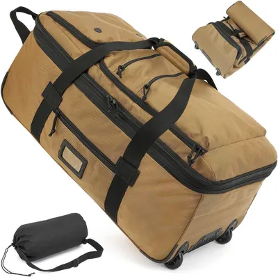 Imagen del producto de Mochila de viaje con ruedas, extensible de 85 a 100 litros, de 76 cm, plegable para viajes