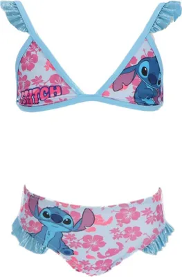 Produktbild von Lilo & Stitch Kinder Bikini Zweiteiliger Badeanzug Mädchen Sommer Strand Blau 3/4 Jahre