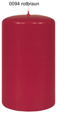 Produktbild von Flachkopf-Stumpenkerzen Rotbraun 200 x Ø 60 mm, 4 Stück