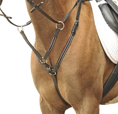 Produktbild von HKM Vorderzeug mit Martingal Beschläge silber, Farbe:2400 braun, Größe:Pony