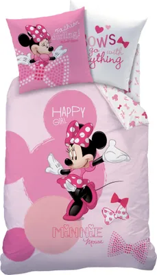 Produktbild von Zestaw pościeli Disney Minnie Mouse z flaneli beaver 80x80 cm 135x200 cm