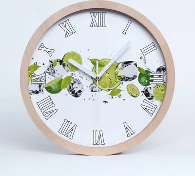 Produktbild von Holzuhr 20fi cm wanduhr - weiße Spitzen - Kalk und Wasser
