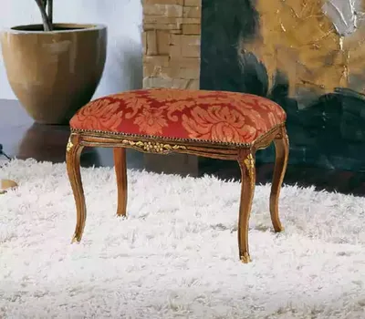 Zdjęcie produktu dla Designerski taboret tapicerowany do salonu Klasyczny design Nowe meble