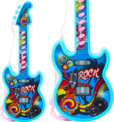 Zdjęcie produktu dla Gitara Elektryczna Dla Dzieci Melodie Gama Solmizacyjna Niebieski 29cm