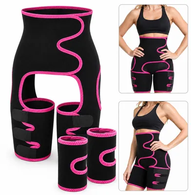 Produktbild von Damen Taillentrainer Schwitzgürtel, 3-in-1 Körperformer aus Neopren mit verstellbarem Klettverschluss, Bauchformer für Fitness und Alltag