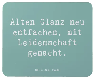 Produktbild von Mr. & Mrs. Panda Mauspad Spruch Polsterin Glanz - Meeresbrise - Geschenk, Mouse Pad, Möbelrestaurierung, Beruf, Berufsprodukte, laptop mousepad, Polsterarbeiten, computer