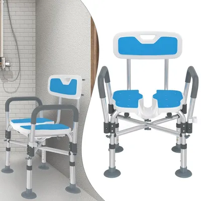 Immagine prodotto di Solidchoice - Sedia da doccia regolabile per anziani con schienale