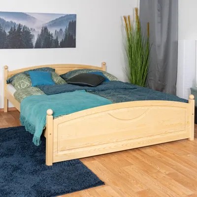 Produktbild von Doppelbett / Gästebett Kiefer massiv Vollholz natur 81, inkl. Lattenrost - Abmessung 180 x 200 cm