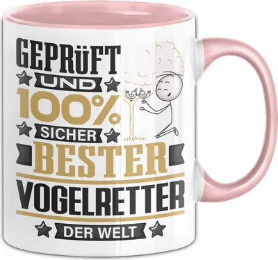 Produktbild von Vogelretter Geschenk Lustiger Spruch für Vogelretter Geschenkidee Bester Vogelretter Der Welt (Rosa)