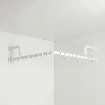 Immagine prodotto di pba 01 Asta doccia a L con supporti a parete in nylon, 800x800 mm