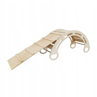 Obrázek produktu pro Montessori houpačka se skluzavkou, přírodní, 85 cm, 5 v 1,  7 v 1, CE