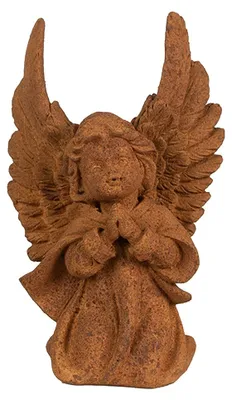 Produktbild von Clayre & Eef Dekorationsfigur Engel 19 cm Braun Polyresin