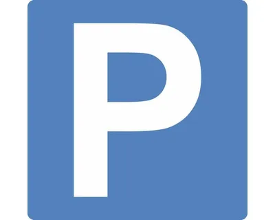 Produktbild von Schild "Parkplatz" selbstklebend 100x100 mm