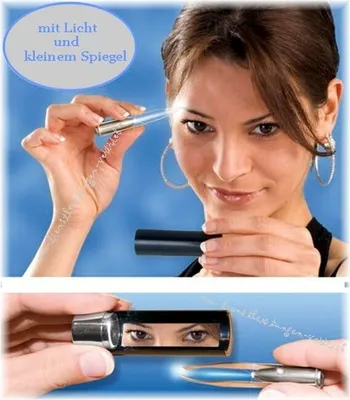 Produktbild von WENKO Edelstahl Pinzette mit LED-Licht und kleinem Spiegel