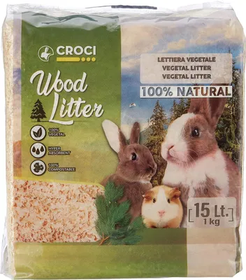Productafbeelding van Houtstrooisel voor knaagdieren - dennenhoutspaanders - 15 l - absorberend en geurremmend