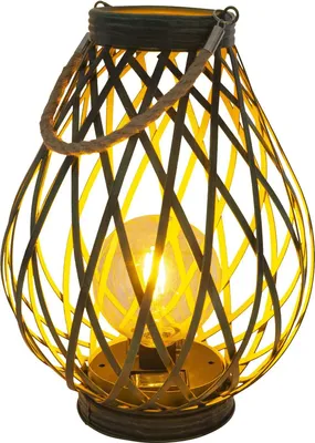 Produktbild von Näve Solar-Dekoleuchte LED mit Dämmerungssensor Baluba 31 cm grün/gold