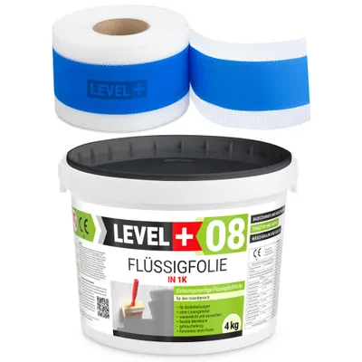 Produktbild von Dichtset Duschabdichtung Bandset Dichtband 5m Flüssigfolie 4Kg SET304