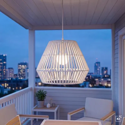 Produktbild von Akku Außenleuchte LED dimmbar IP54 rund D: 40 cm H: max. 100 cm Weiß warmweiß 3000 K 900 lm Modern Außenlampe, KI-generiertes Bild