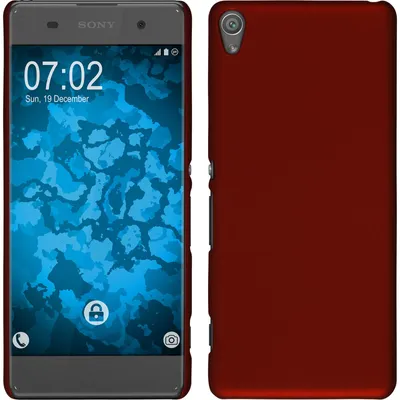 Produktbild von PhoneNatic Case kompatibel mit Sony Xperia XA - Hülle rot gummiert Hard-case + 2 Schutzfolien