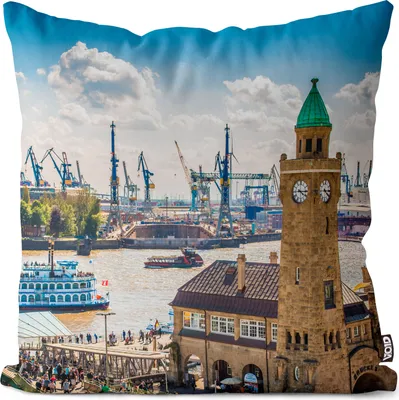 Produktbild von VOID Hamburg Stadt Hafen Kissenbezug Kissenhülle Sofakissen Kissen Deko Outdoor-Kissen Dekokissen