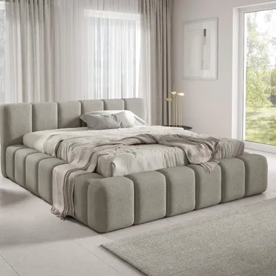 Zdjęcie produktu dla Łóżko tapicerowane KALLA Premium 180x200 cm z pojemnikiem na pościel - QUELLE 05