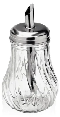 Produktbild von 6x Zuckerspender 13 cm Edelstahl Glas Zuckerstreuer 120 ml