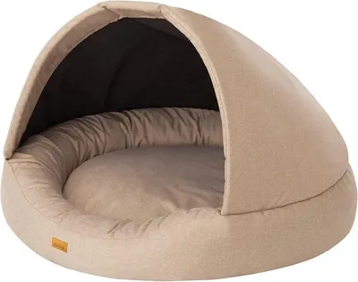 Image de Grotte pour chiens Lit pour chiens Lit pour chats Niche pour animaux domestiques Maison pour chiens Couchettes pour chiens Panier Canapé Couchage, Taille 2 : 100 x 100 x 62 cm, Beige