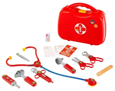 Imagen del producto de Kit médico para niños, 14 piezas, incluye estetoscopio, a partir de 3 años. Maletín de médico para niños