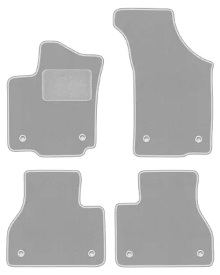 Productafbeelding van Velours automatten voor Volkswagen Phaeton 2002-2016 (sedan) – 4-delig, grijs, op maat – Wielganizator OSLO