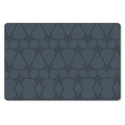 Produktbild von MuchoWow® Mauspad Mousepad Muster - Blau - Schwarz - Linie 27x18 cm - Mousepads - Maus Mat - Pad - Mausunterlage - Büroartikel - Desk Matten