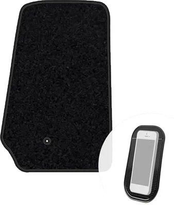 Produktbild von moto-MOLTICO Fahrer Fußmatte Auto Velours Fahrerseite Autoteppiche Schwarz Fahrermatte 1-teilig passend für Jeep Wrangler 1996-2006