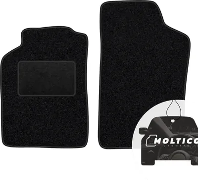 Produktbild von moto-MOLTICO Vorne Fußmatten Auto Velours Autoteppiche Schwarz Automatten Set 2-teilig passend für Citroen Xantia 1993-2001